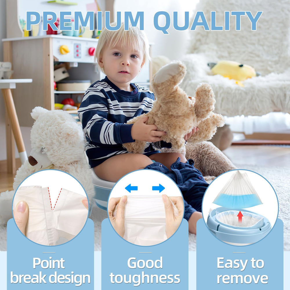 MCGMITT leak-proof potty liners ensure secure containment in portable toilets.