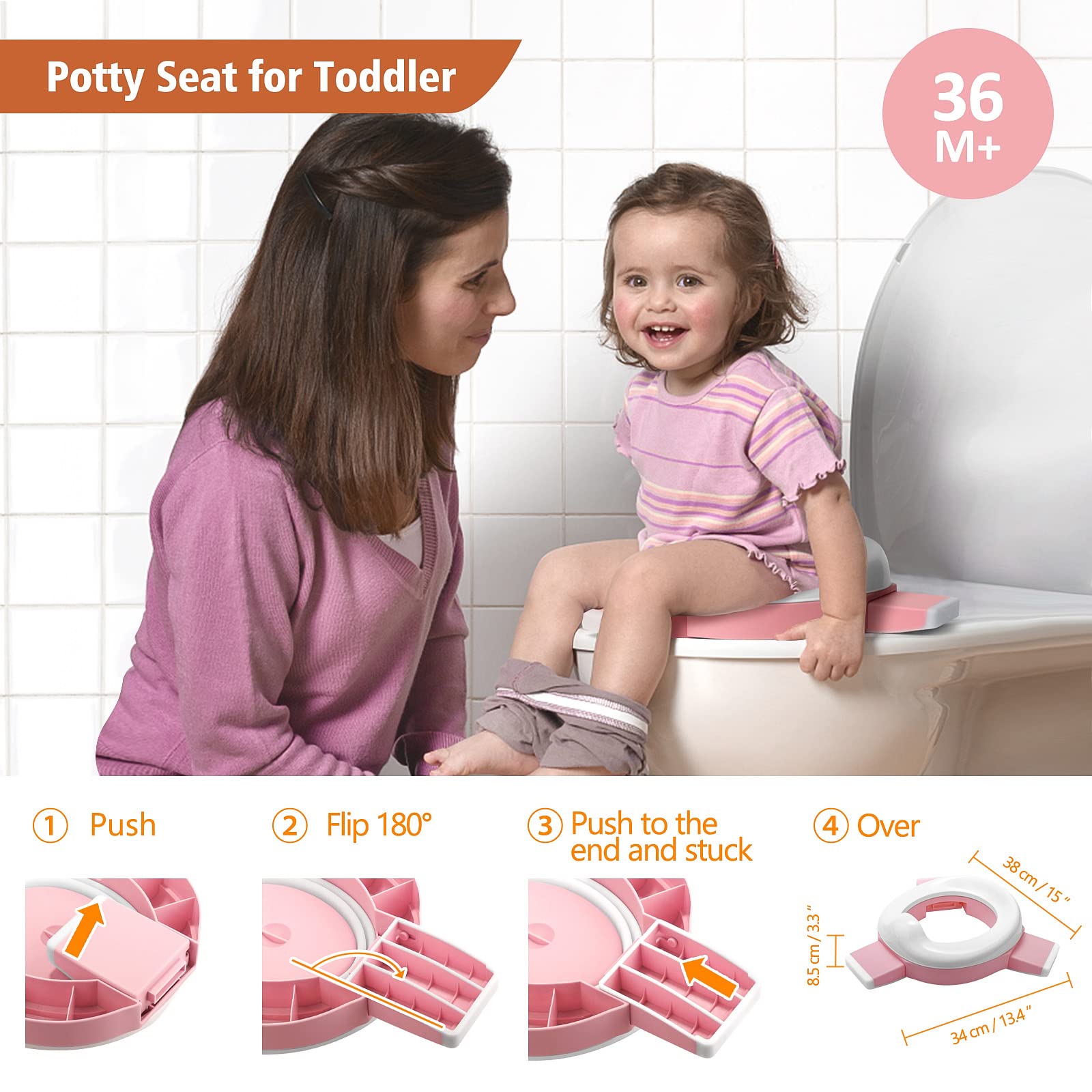 MCGMITT potty seat non-slip legs provide stable daily use.