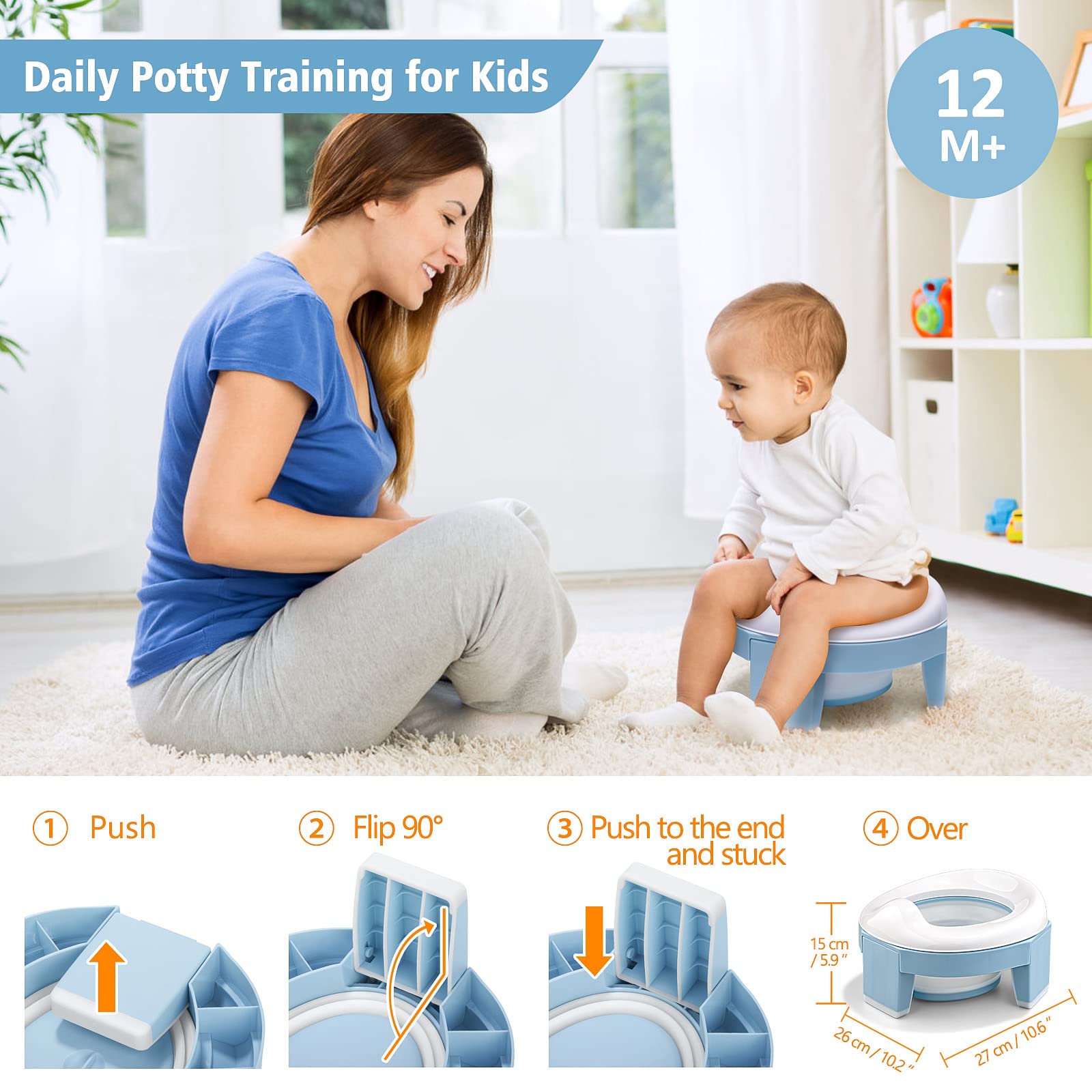 MCGMITT potty seat installed on toilet, helping toddlers practice confidently.