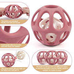 MCGMITT Sensory Balls easy-grasp-hole closeup highlights tiny-hands friendly design for motor skills.