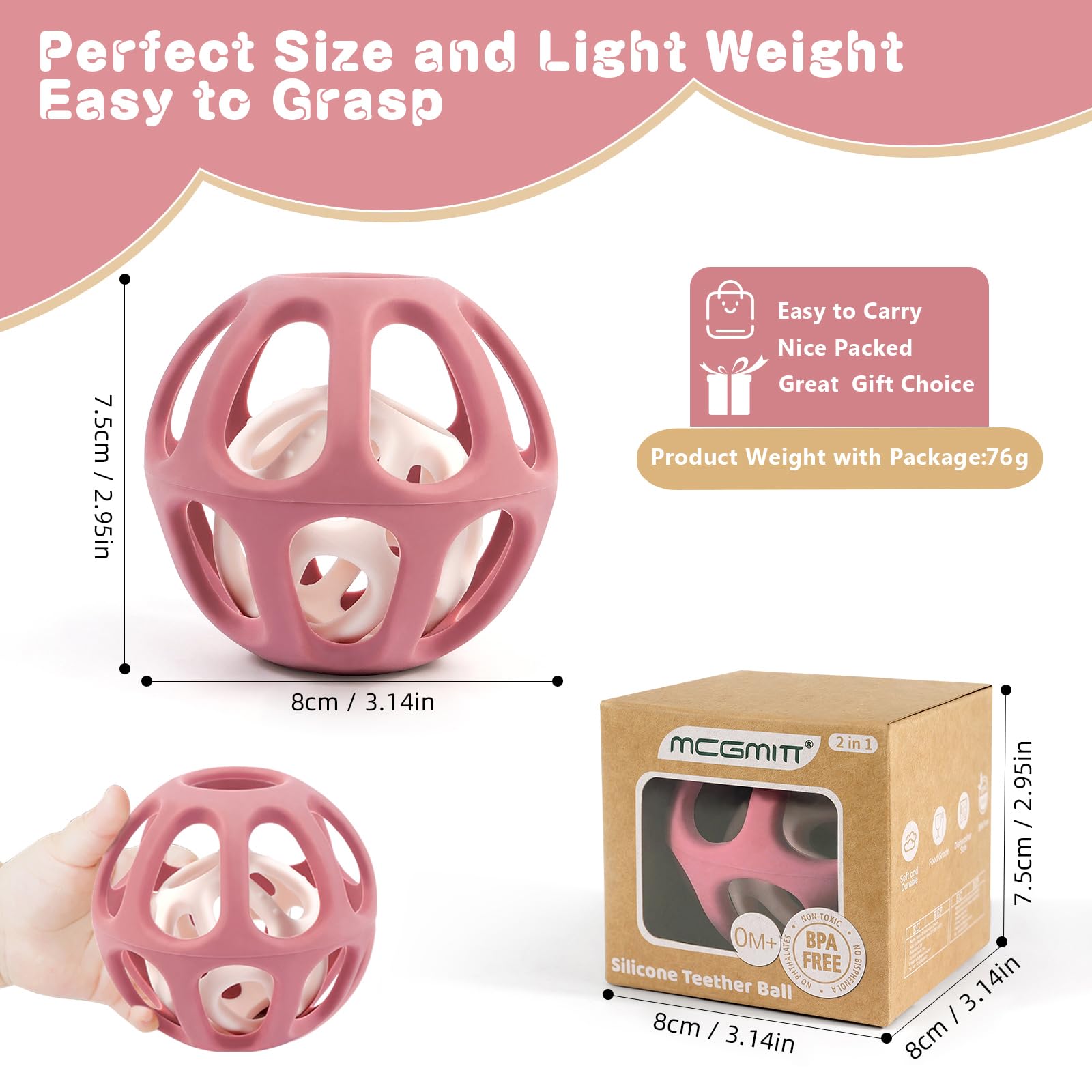 MCGMITT Sensory Balls gift-box image signals ideal baby shower gift.