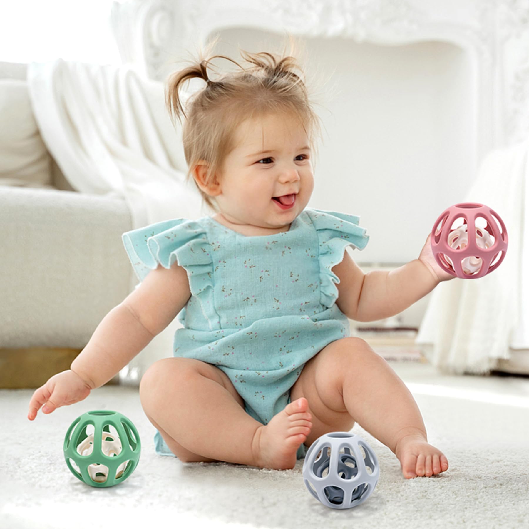 MCGMITT Sensory Balls travel-diaper-bag image demonstrates portable play on the go.