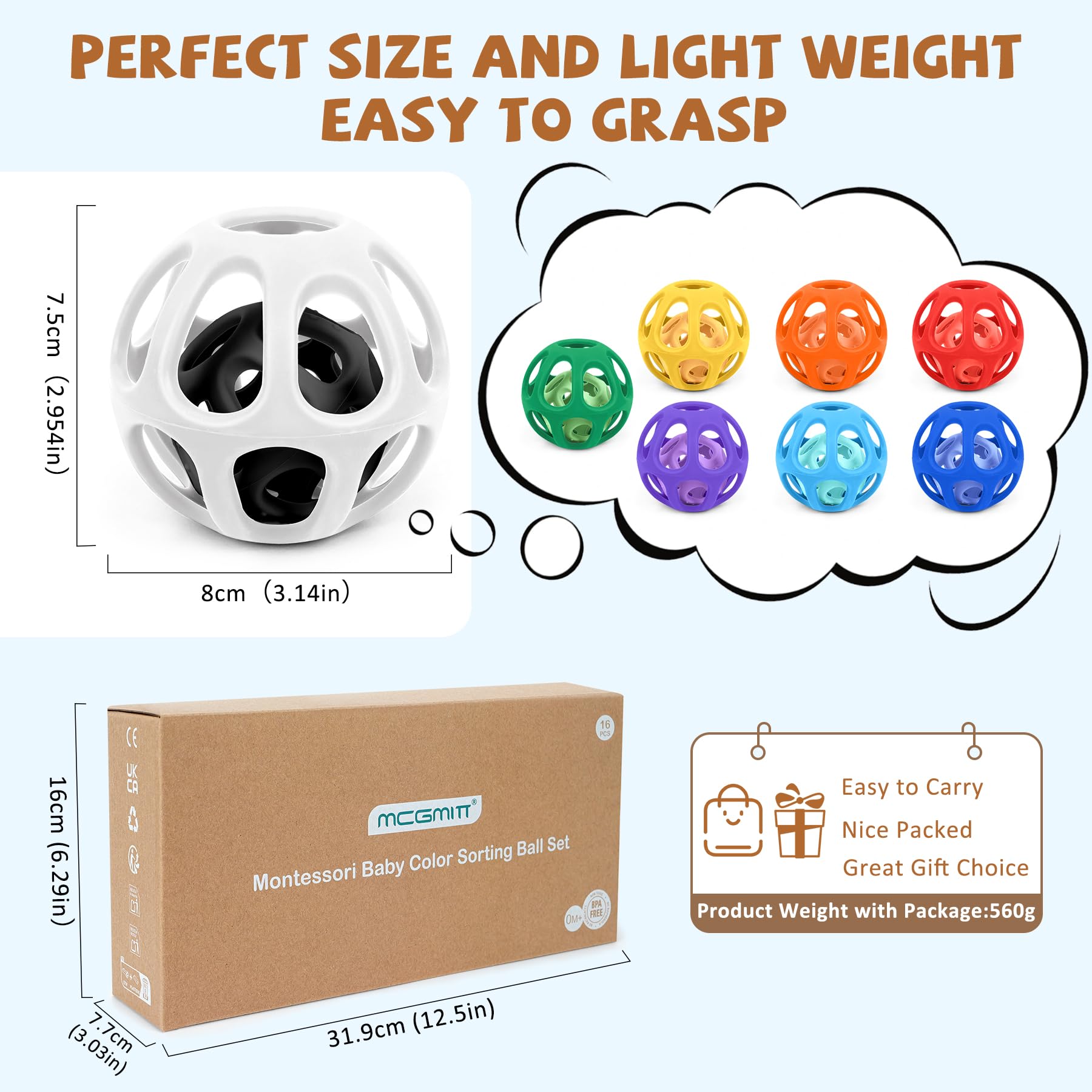 MCGMITT silicone baby teether soft texture for soothing gums.