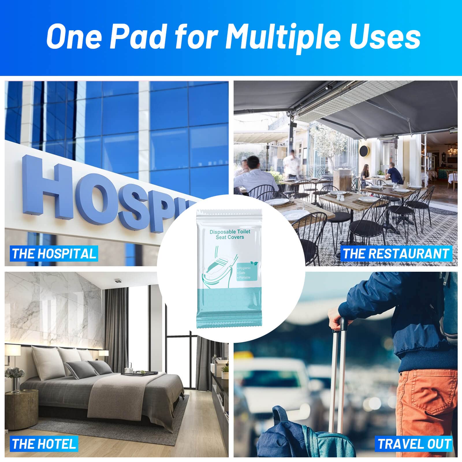Mckanti 30-pack provides hygienic protection for families outdoors and traveling.