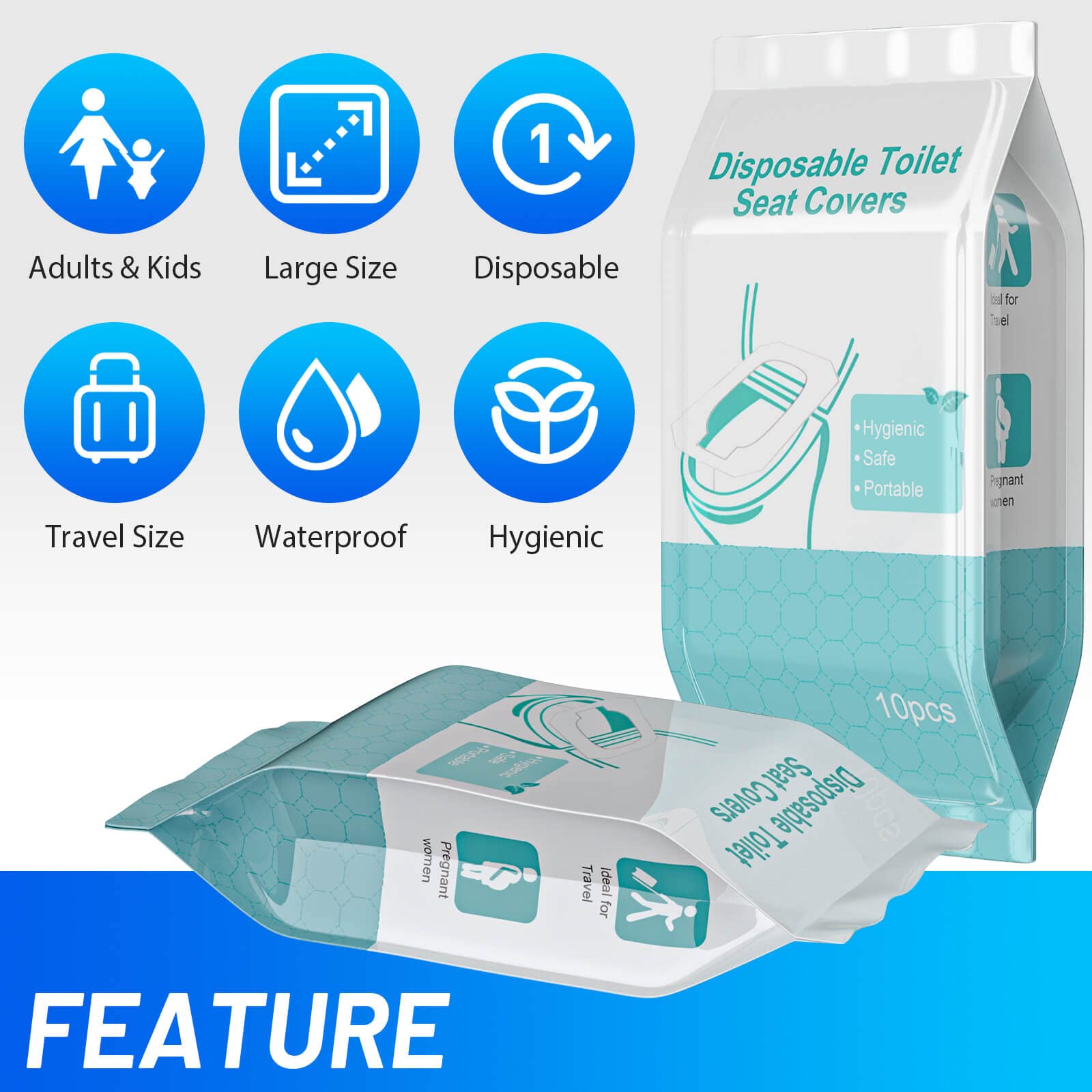 Mckanti waterproof non-slip design keeps covers in place on slippery toilet seats.