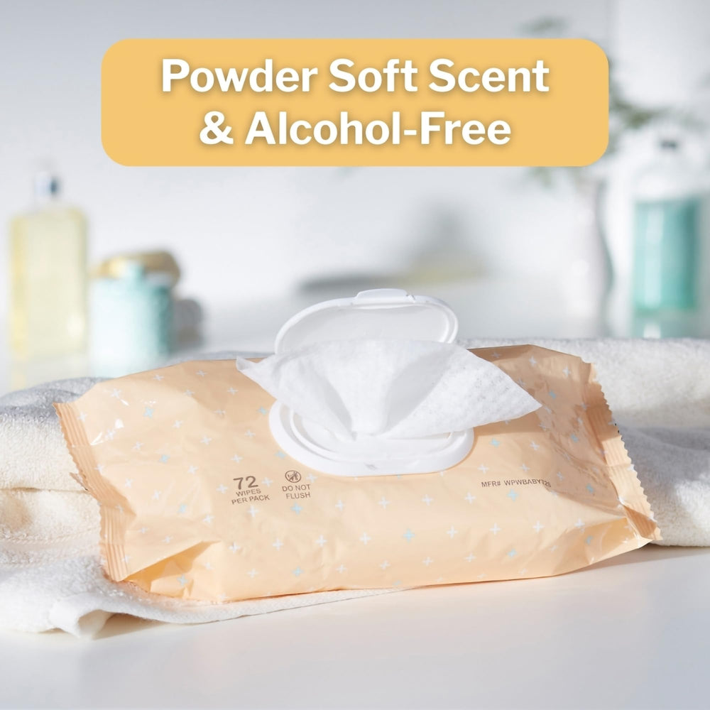 McKesson Baby Wipes newborn-safe image suggests gentle daily use from newborns onward