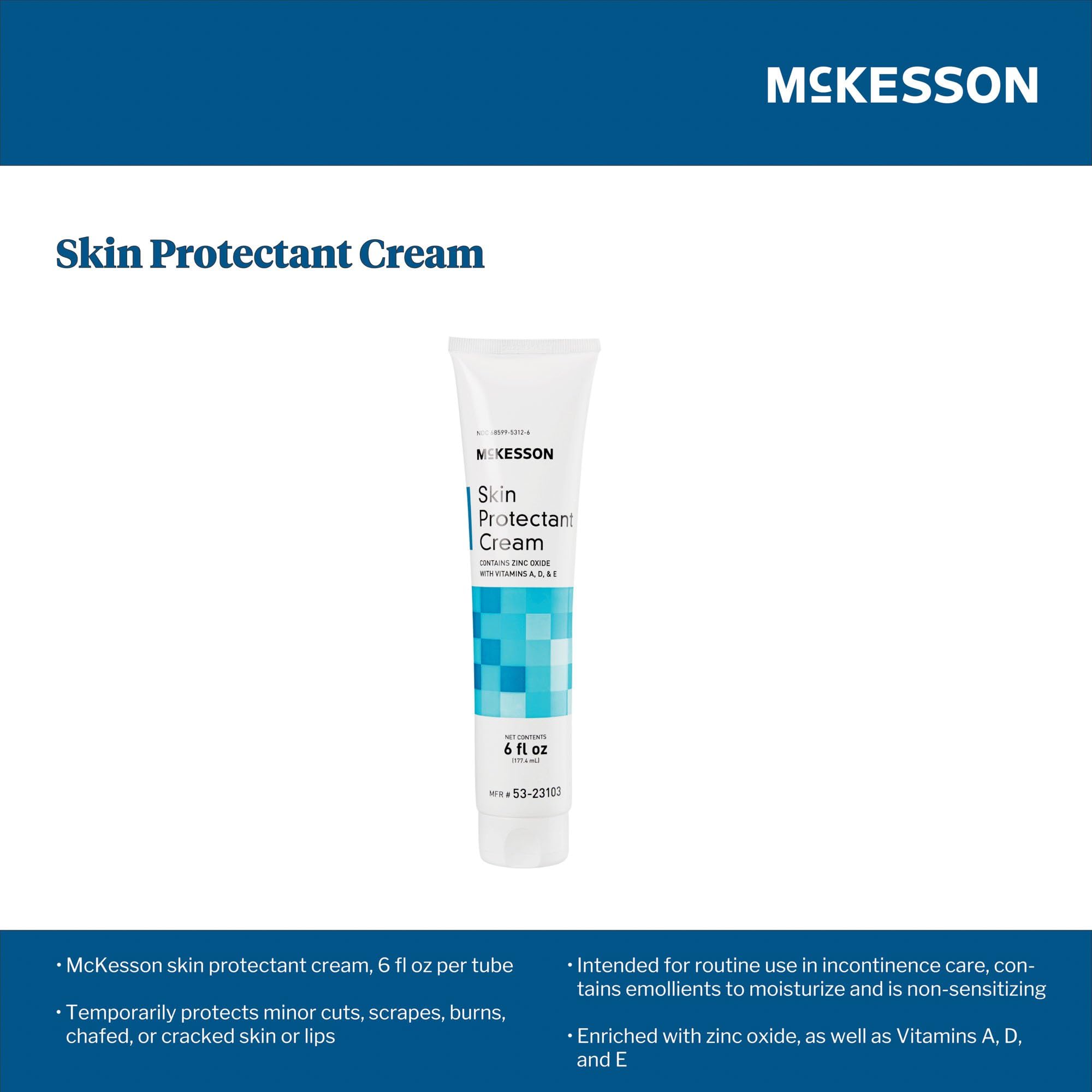 McKesson diaper rash protection image demonstrates barrier cream during diaper changes