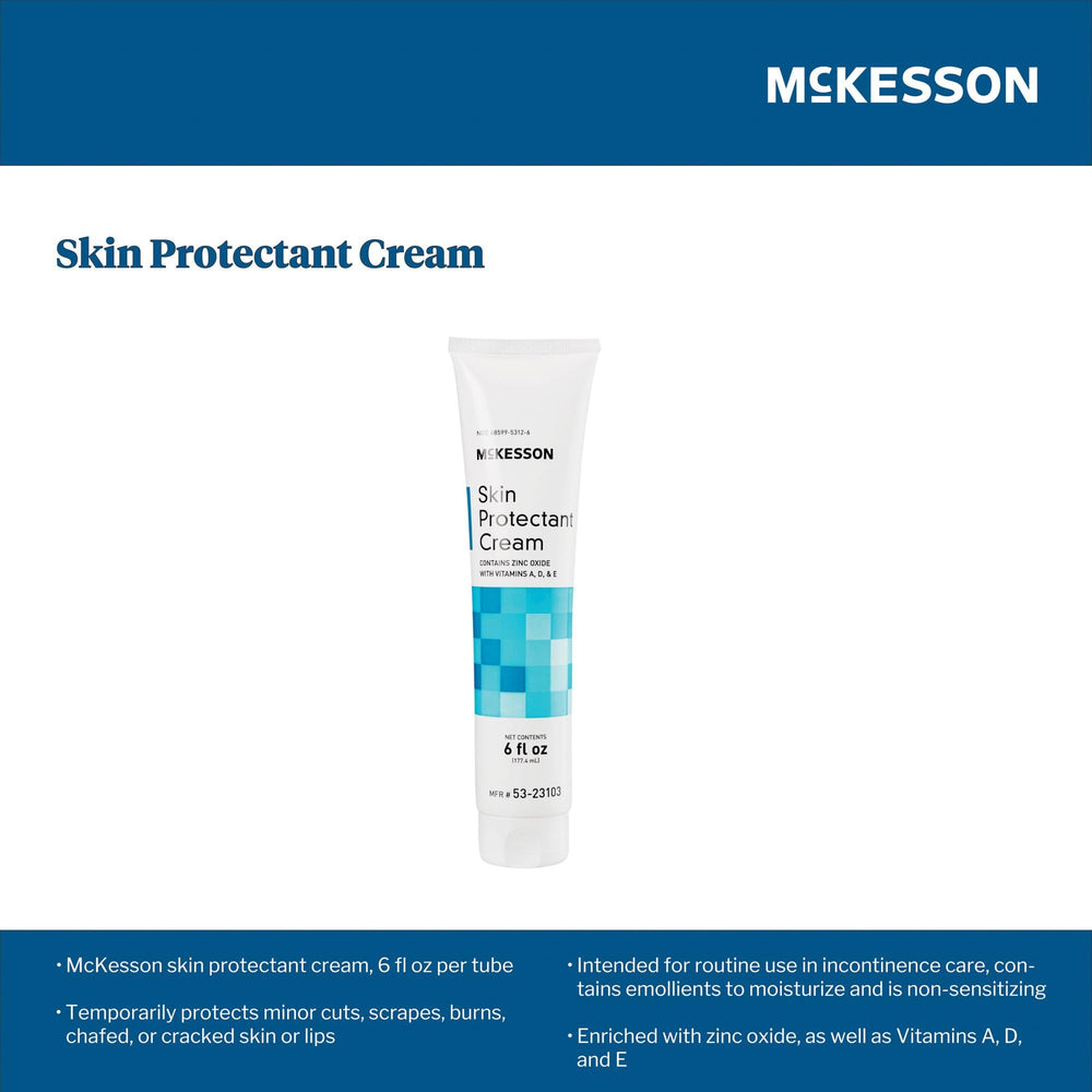 McKesson diaper rash protection image demonstrates barrier cream during diaper changes