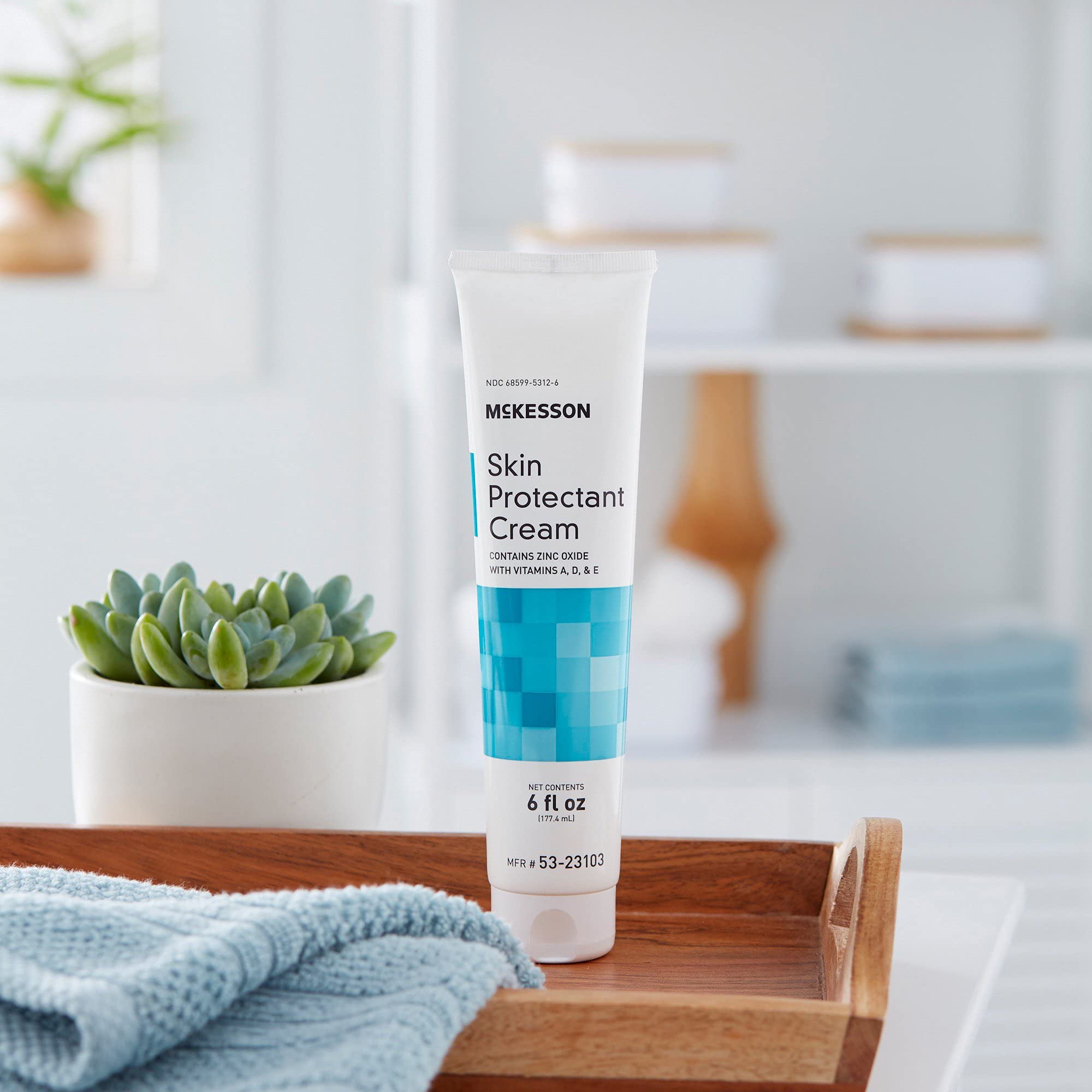 McKesson vitamin A D skin protectant application shows quick protection for minor irritations