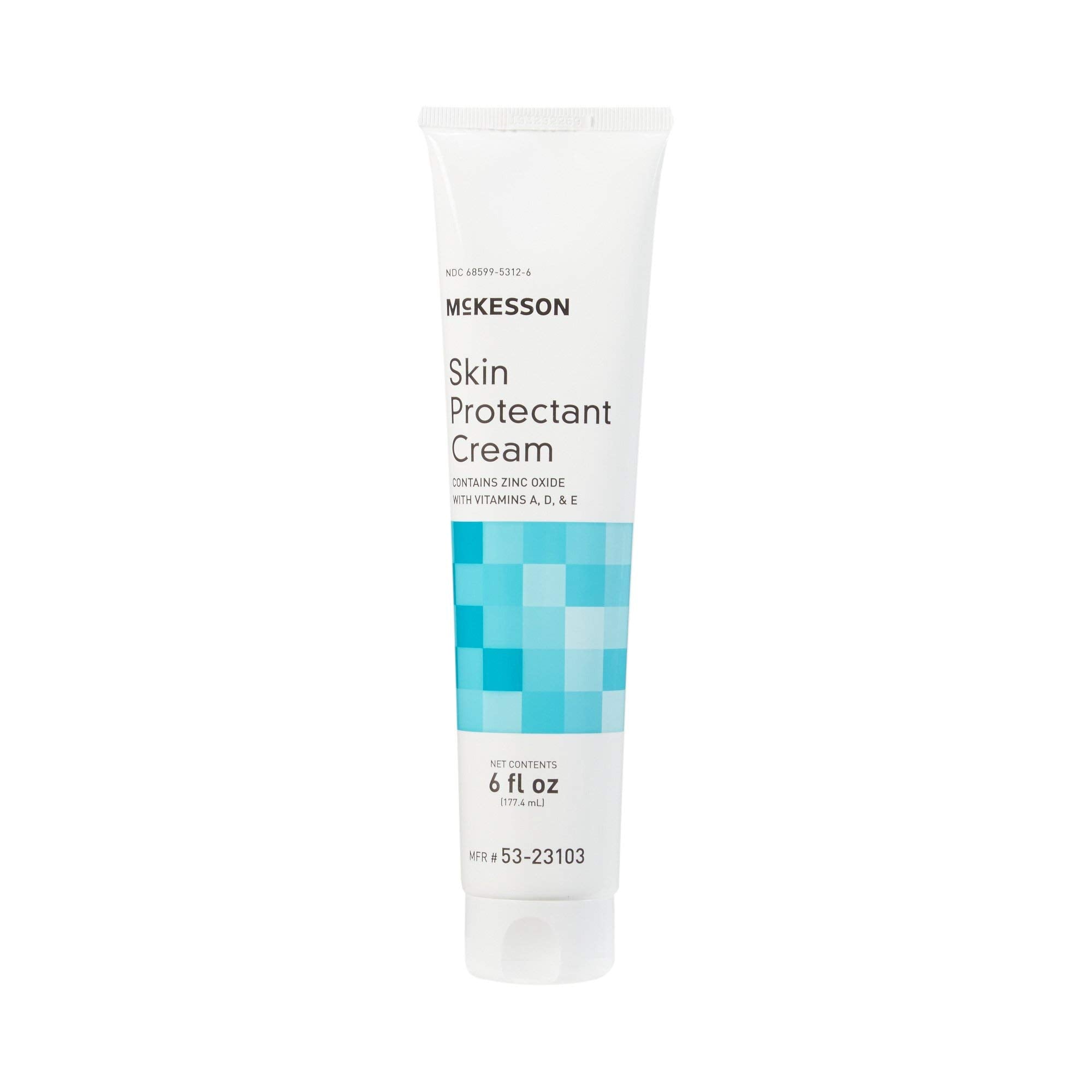 McKesson vitamin A D skin protectant bottle helps seal out moisture for dry skin