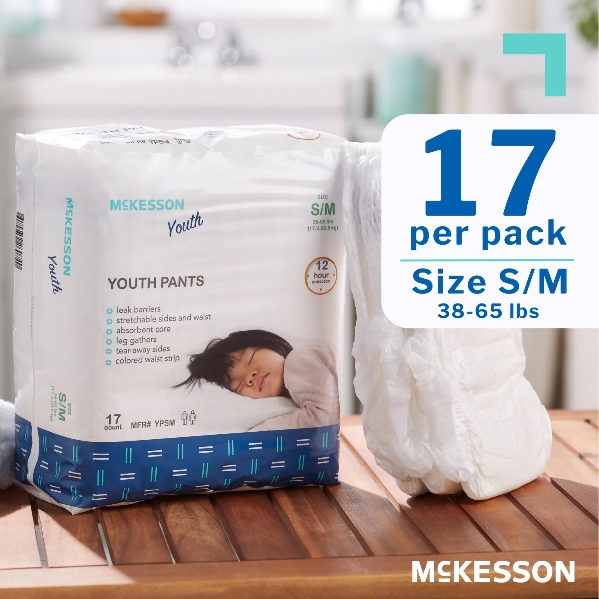 McKesson Youth Training Pants tear-away sides enable quick changes.