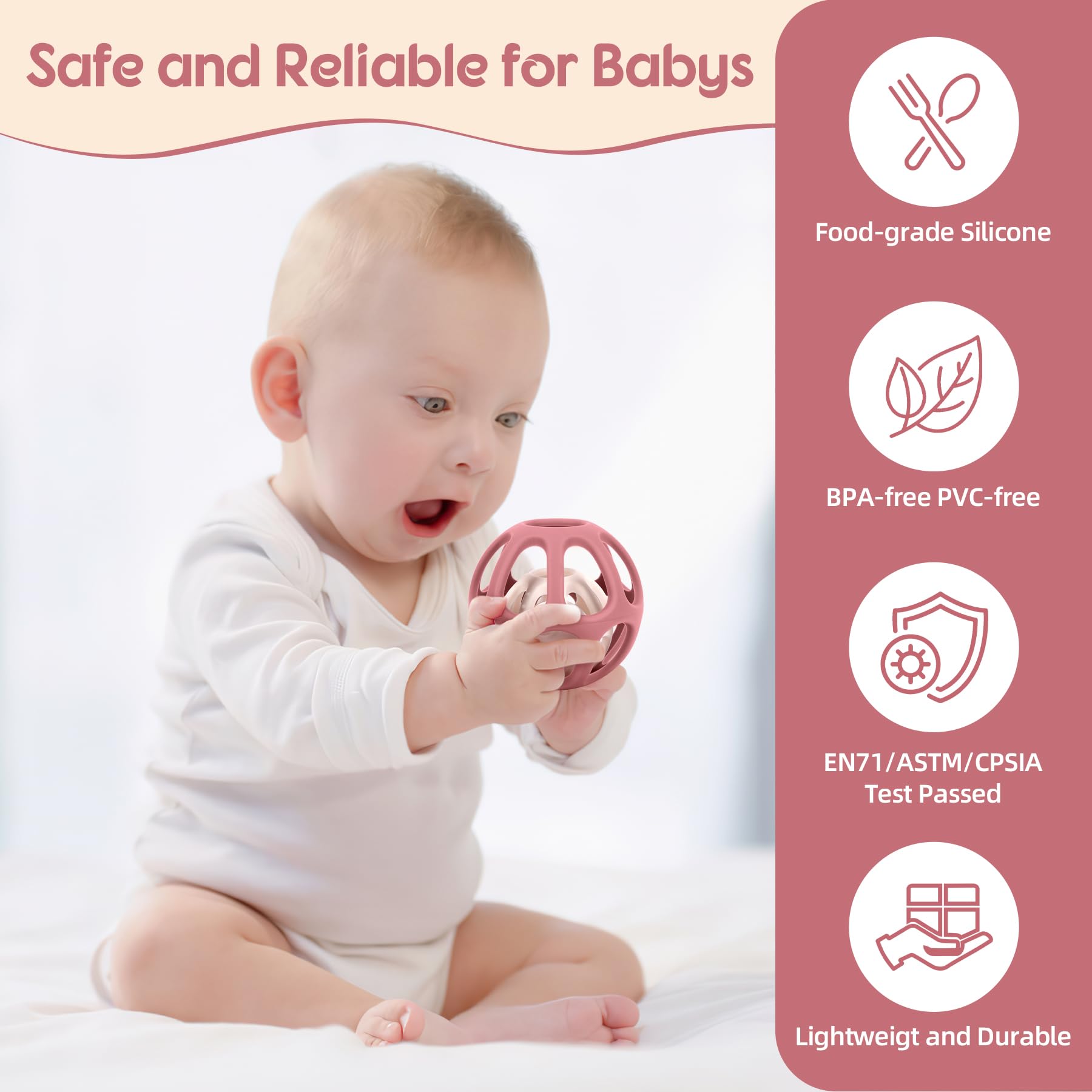 MCGMITT colorful sensory balls stimulate vision and curiosity.