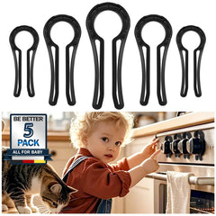 MCOTOP gas stove knob locks front view showing five-pack childproofing for safe kitchens