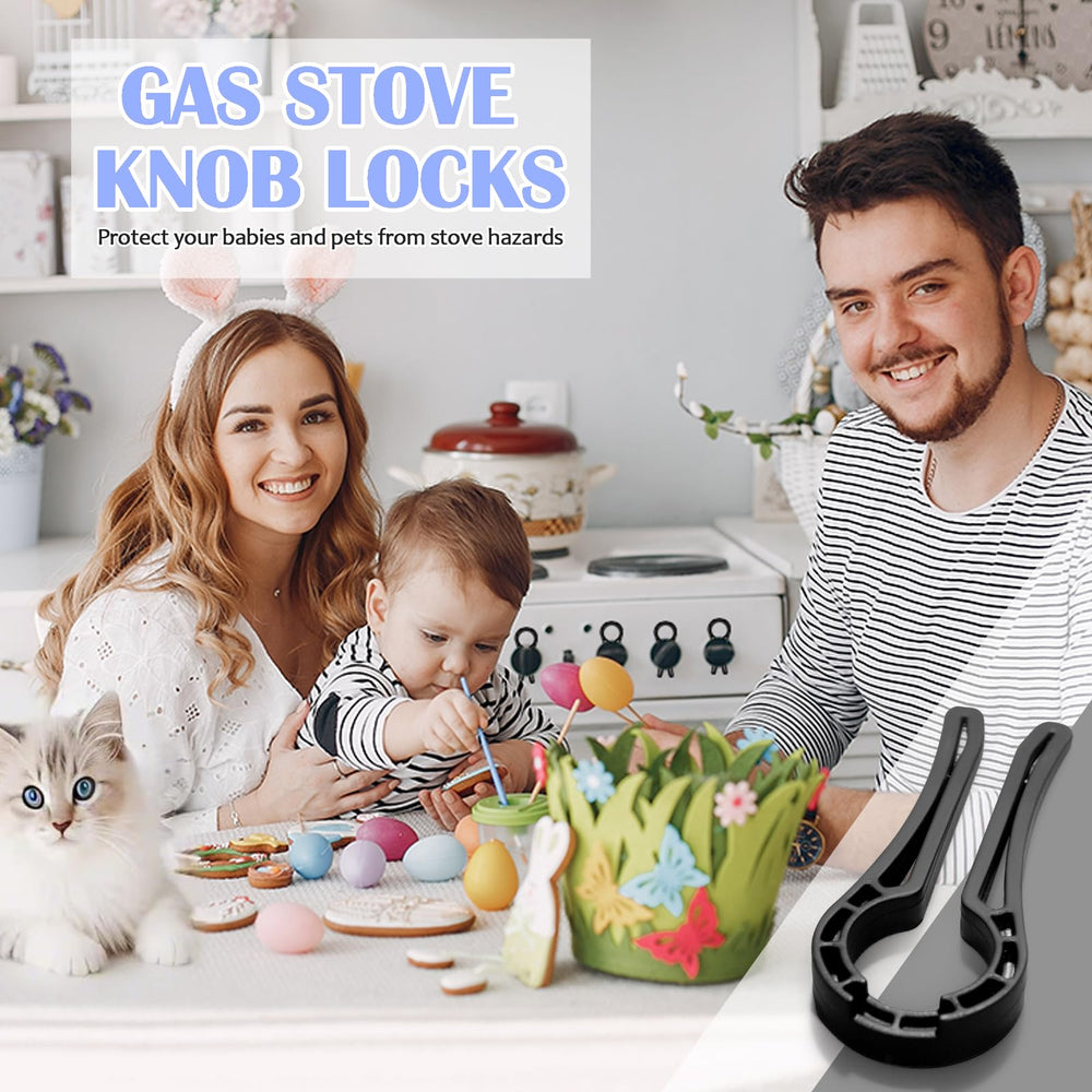 MCOTOP heat-resistant plastic stove locks suitable for busy families
