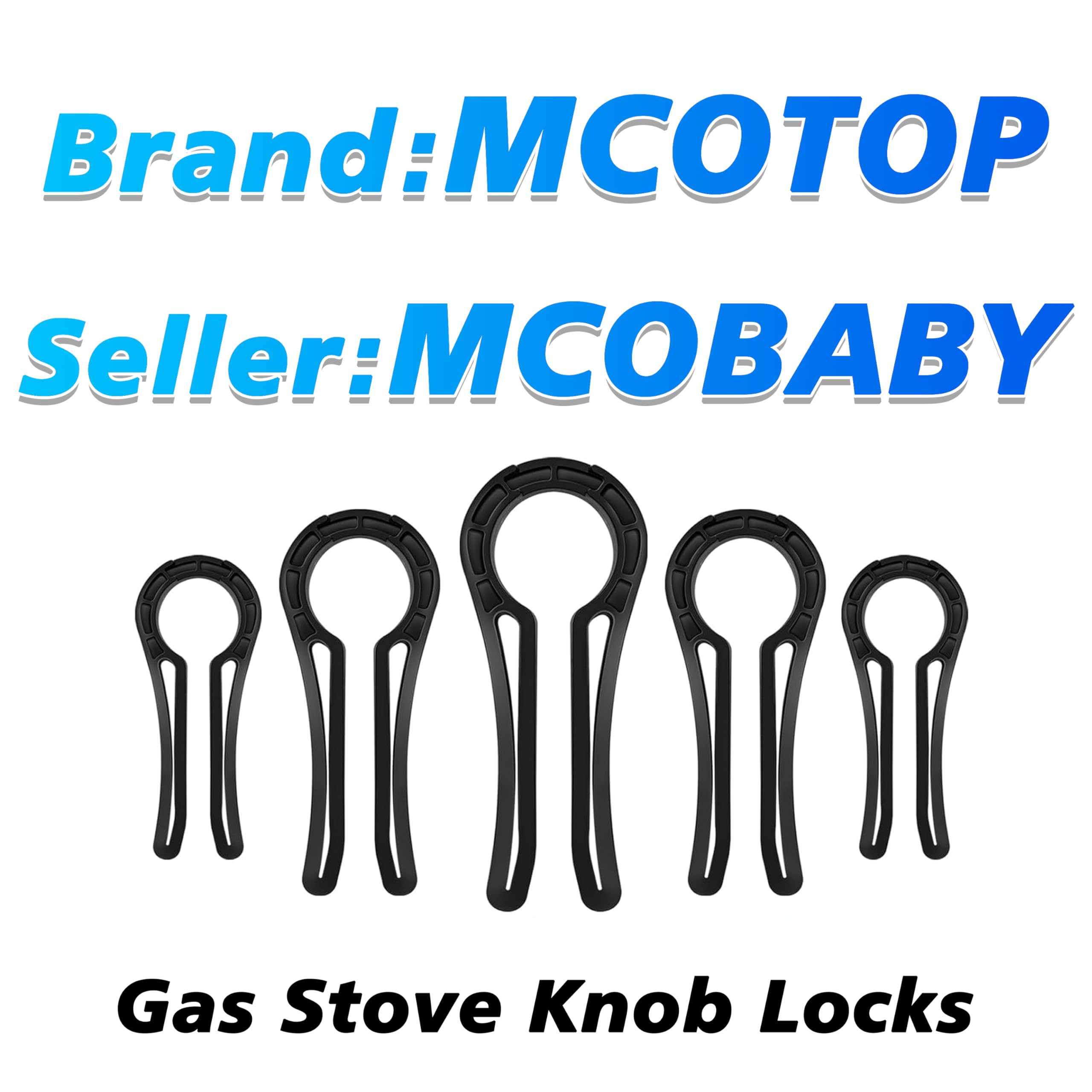 MCOTOP knob-locks installation behind knob demonstrates drill-free setup for safety