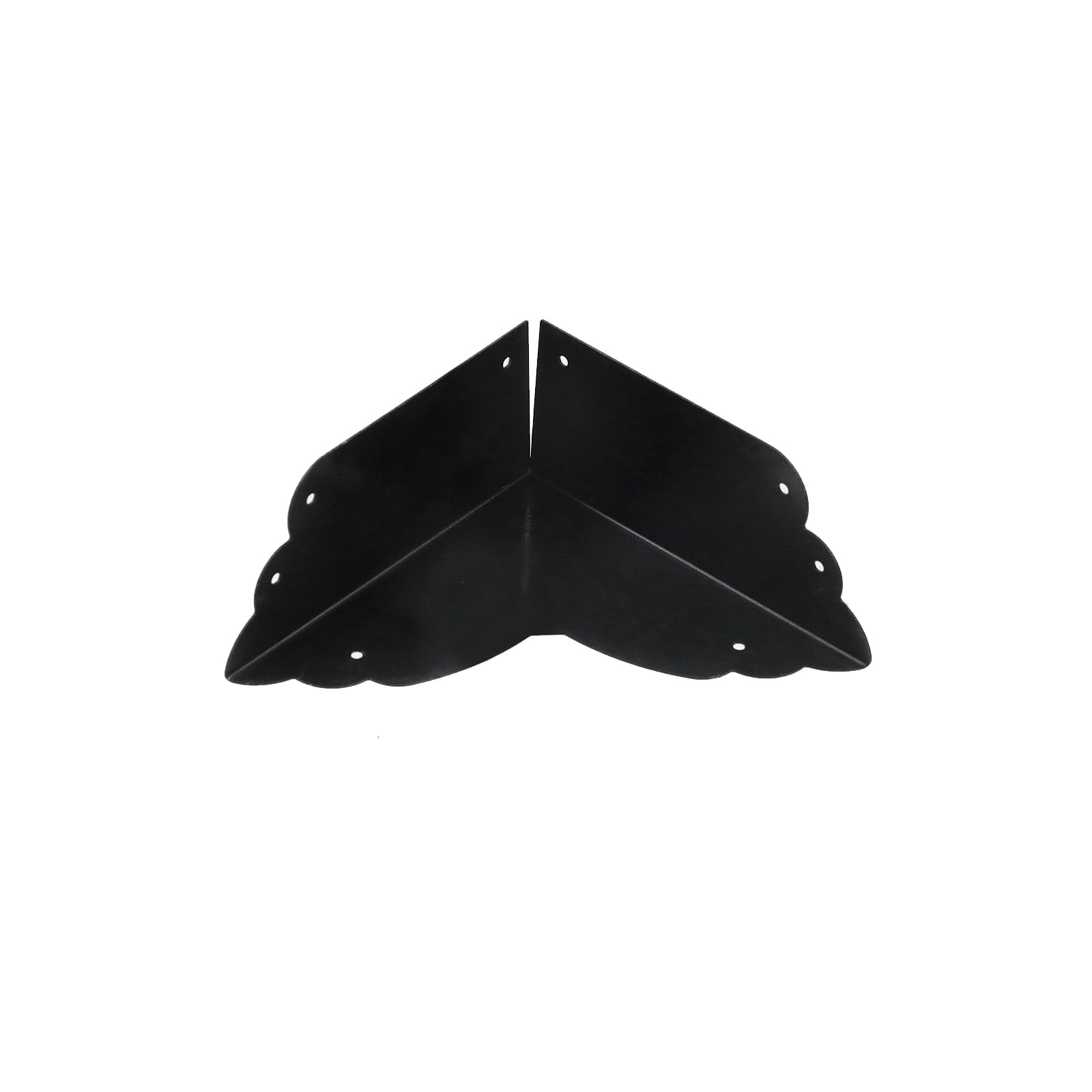 Mcredy black metal corner guard detail highlights retro look while protecting corners.
