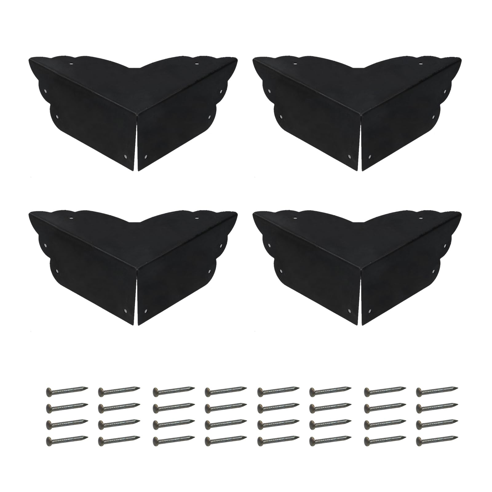 Mcredy corner guards black metal package protects furniture edges with durable hardware.