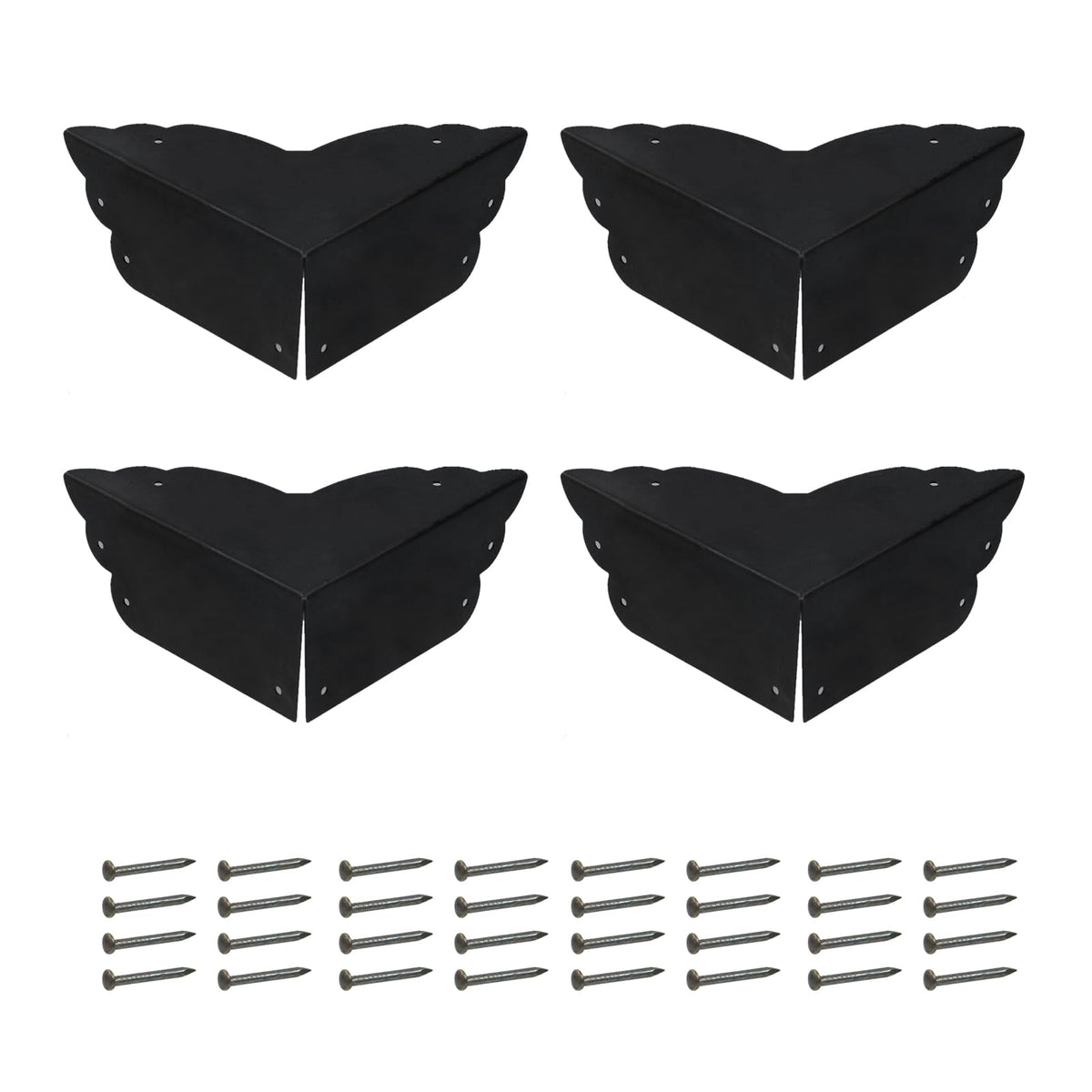 Mcredy corner guards black metal package protects furniture edges with durable hardware.