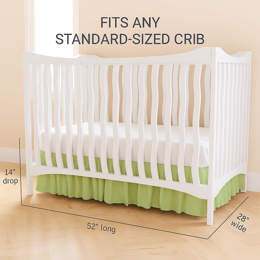 MD Home Decore crib skirt machine wash convenience for easy care.