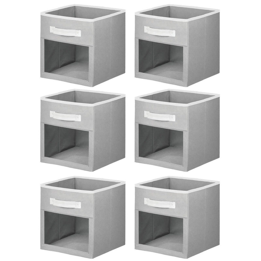 mdesign-6-pack nursery storage bin-set keeps rooms tidy and ready.