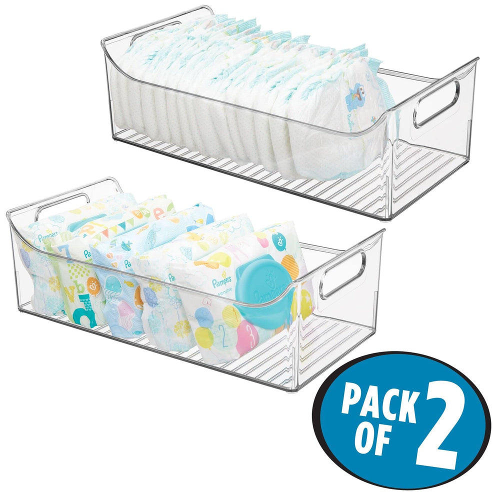 mdesign baby organizer caddy diapers wipes bottles handy on changing table