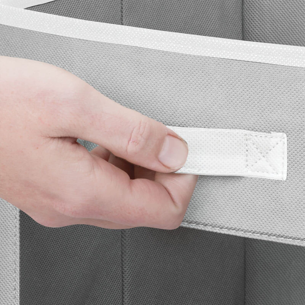 mdesign breathable nonwoven fabric bin ideal for toy and clothing storage.