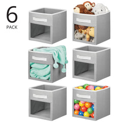 mdesign see-through window bin shows contents at a glance for organization.