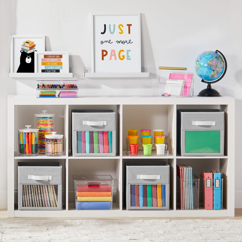 mdesign cube-compatible storage bin keeps items breathable and neatly arranged.