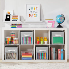 mdesign cube-compatible storage bin keeps items breathable and neatly arranged.