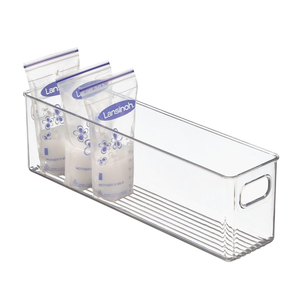 mDesign easy-grip handles visible on the container for portable organization.