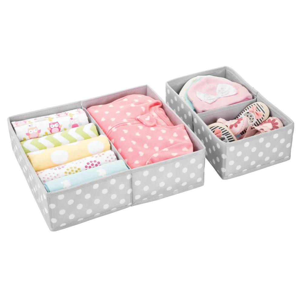 Set of 2 or 4 pack for flexible storage from mDesign fabric bin line.