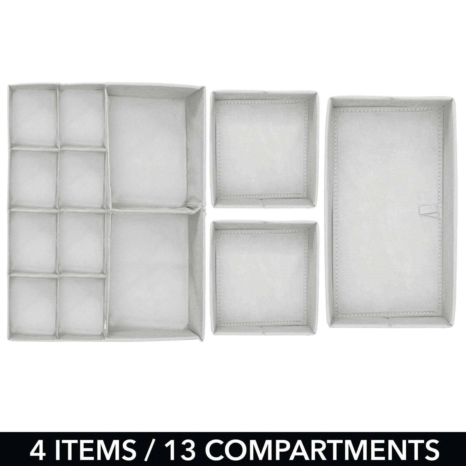 mdesign fabric drawer organizer closet storage keeps diapers and bibs within reach