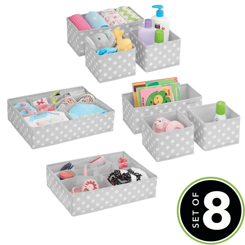 mdesign fabric drawer organizer medium compartments organizes onesies and tees neatly