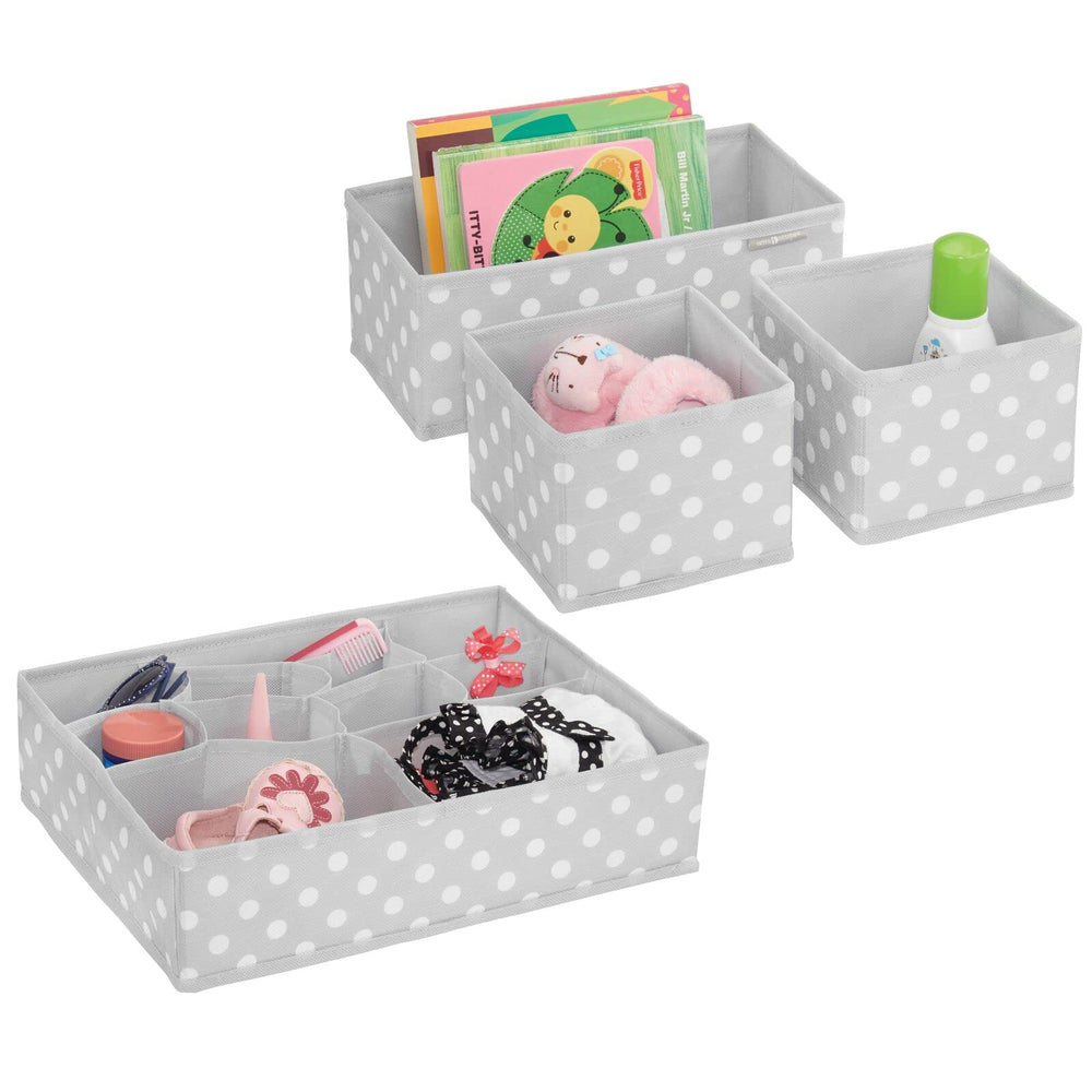 mdesign fabric drawer organizer nursery bedding keeps blankets tidy and accessible