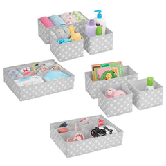 mdesign fabric drawer organizer small compartments keeps socks tidy in nursery drawers