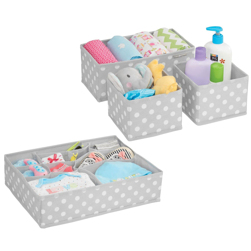 mdesign fabric drawer organizer toy storage keeps plush toys organized