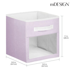 mdesign bin reinforced base keeps shape for toy and clothing storage.