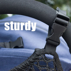 Mdgbgm Stroller Organizer uses durable 300D fabric and a lightweight build.