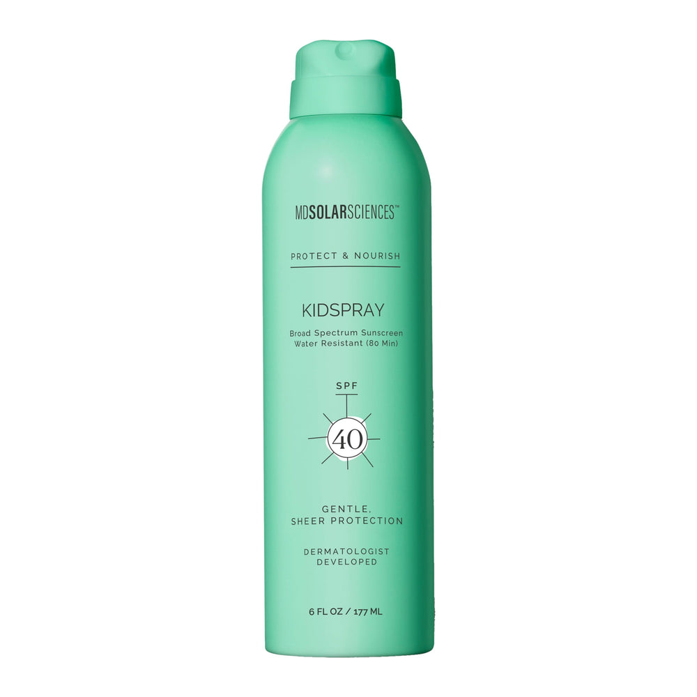 MDSolarSciences KidSpray 360-degree spray bottle for quick, even coverage on active kids.