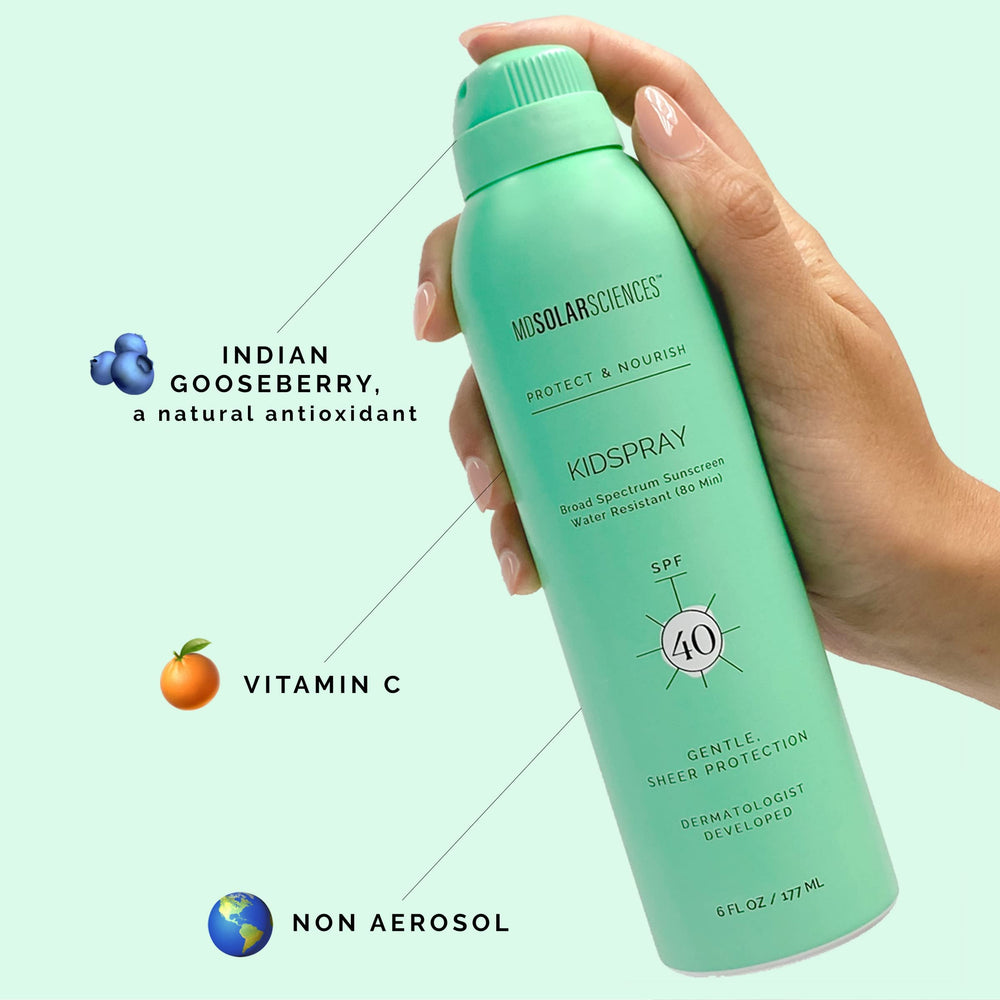 MDSolarSciences KidSpray antioxidants-gooseberry-vitamin-c helps protect skin during sun.