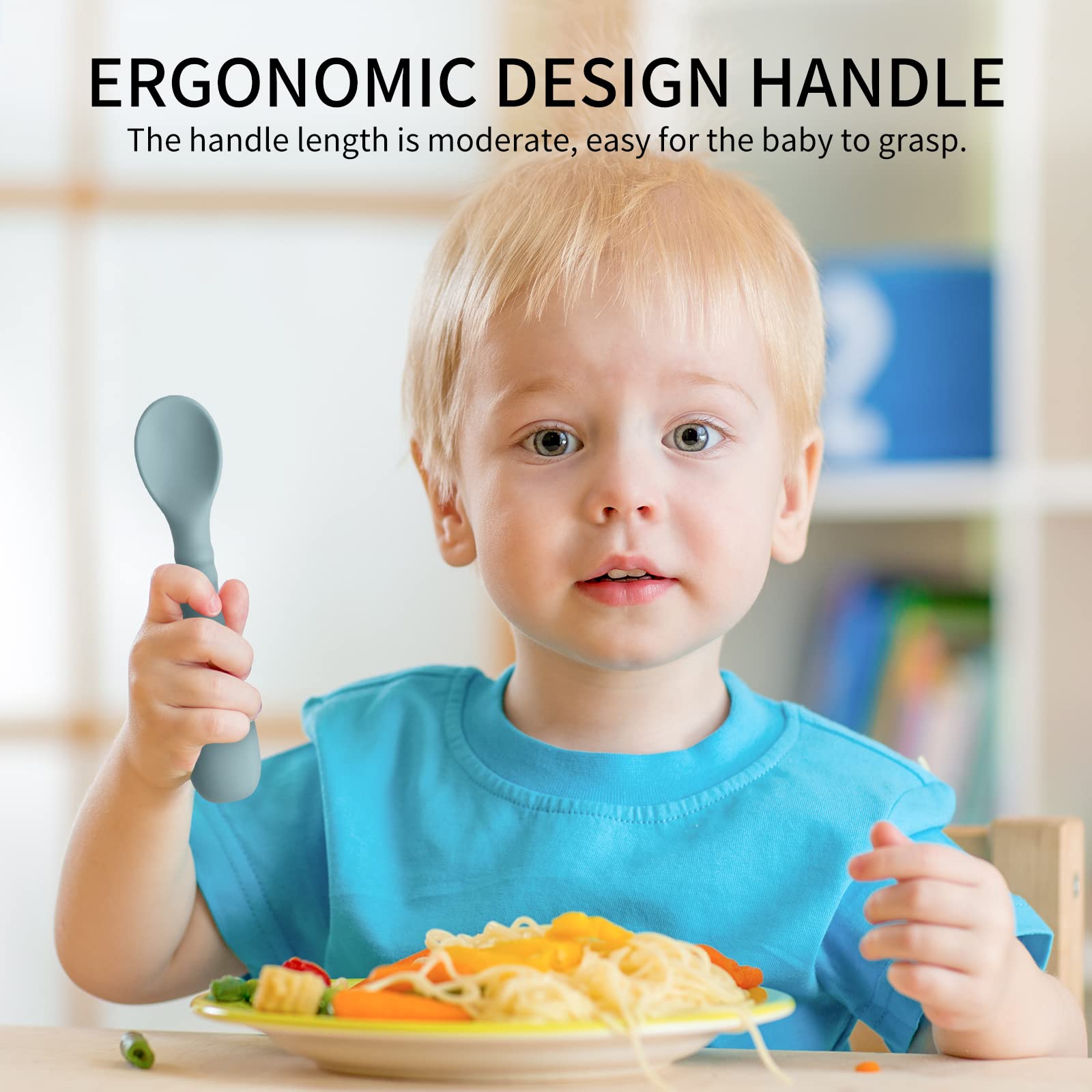 ME.FAN ergonomic baby handle enables small hands to grip easily.