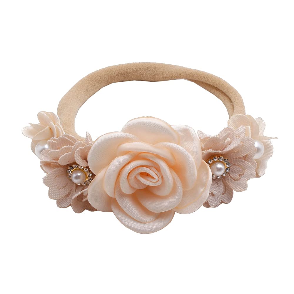 Mealah baby headband newborn-to-toddler fit closeup for growing baby comfort.