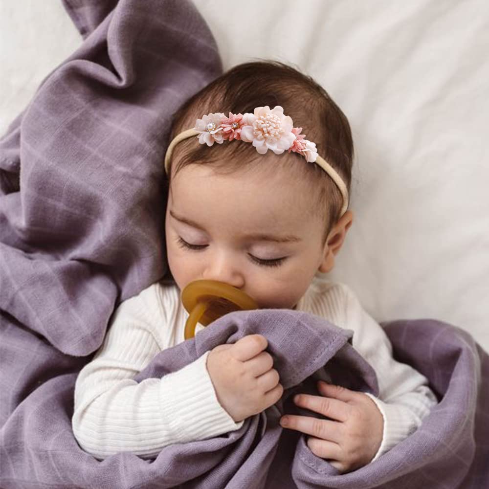 Mealah baby headband pack-of-3 versatile flower designs for outfits.
