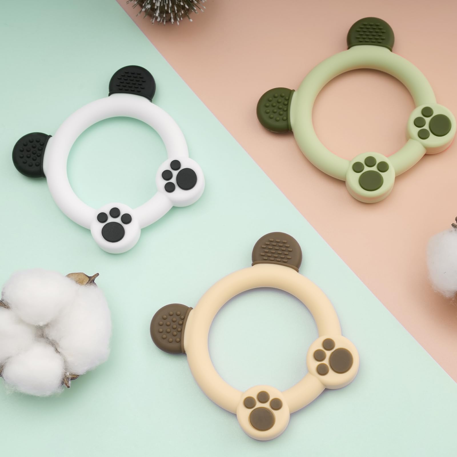 Meartchy BPA-free teether; safe for gentle chewing during teething.