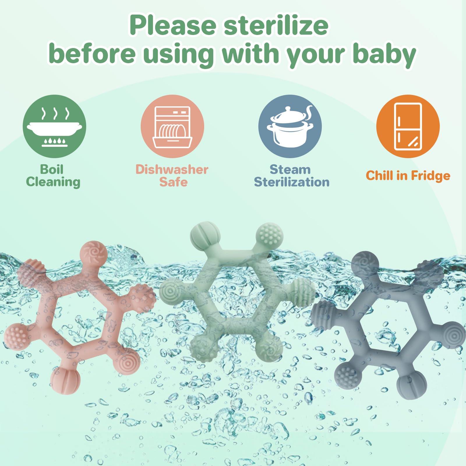 Meartchy teething toy shown as a thoughtful newborn gift