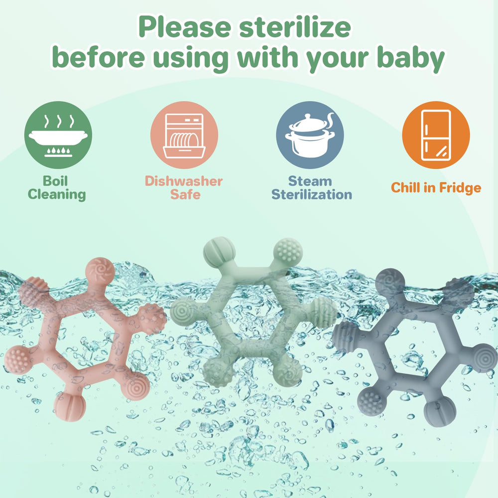 Meartchy teething toy shown as a thoughtful newborn gift
