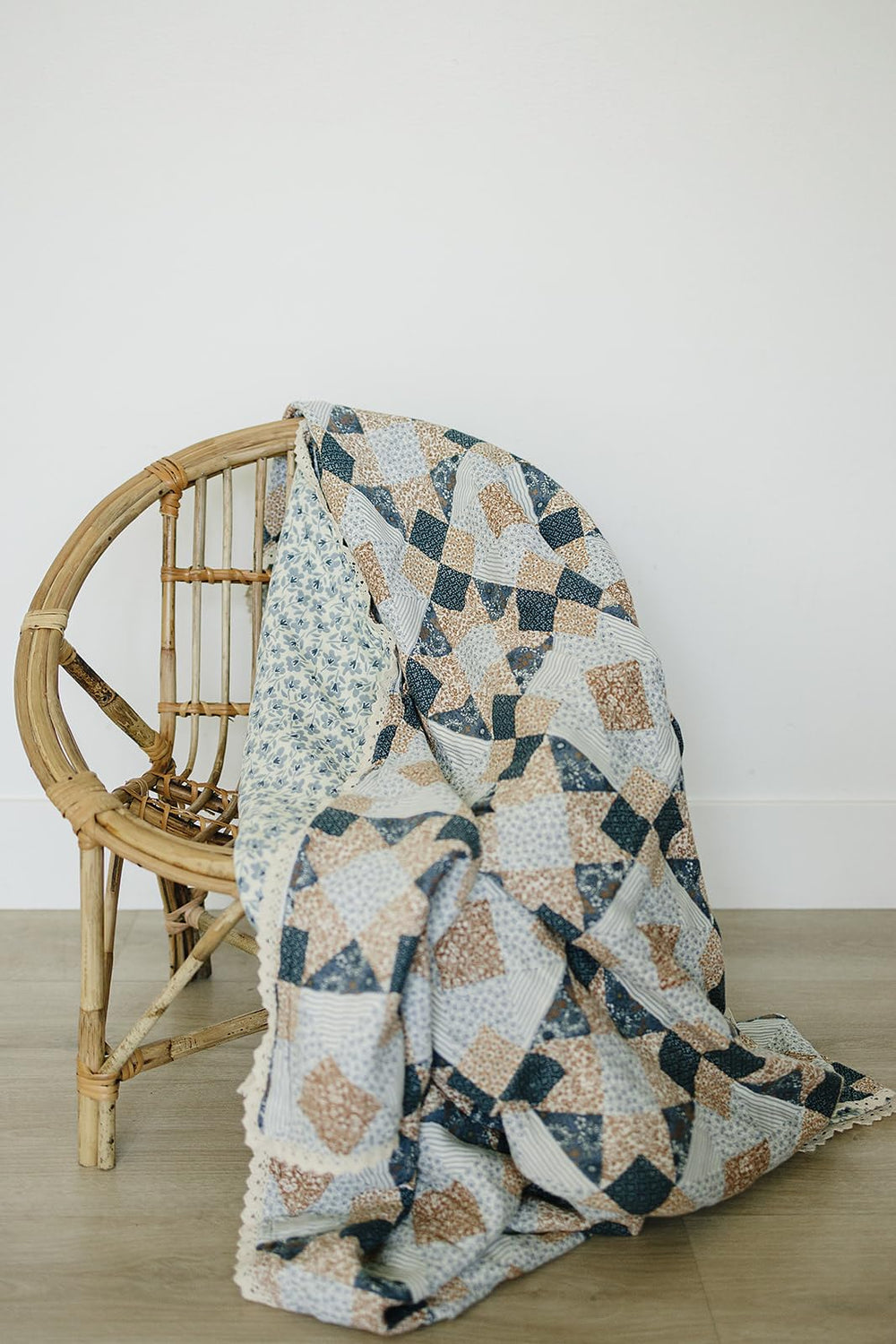 Mebie Baby 47x47 muslin blanket displayed for nursery and toddler use.