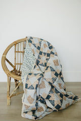 Mebie Baby 47x47 muslin blanket displayed for nursery and toddler use.