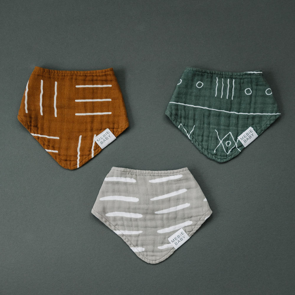 Mebie Baby colorful bibs suit boy or girl outfits for everyday wear.