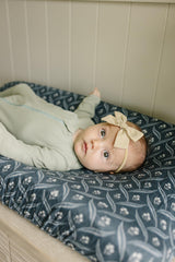 Mebie Baby Navy Berry cover in washing machine, showcasing machine-washable convenience.